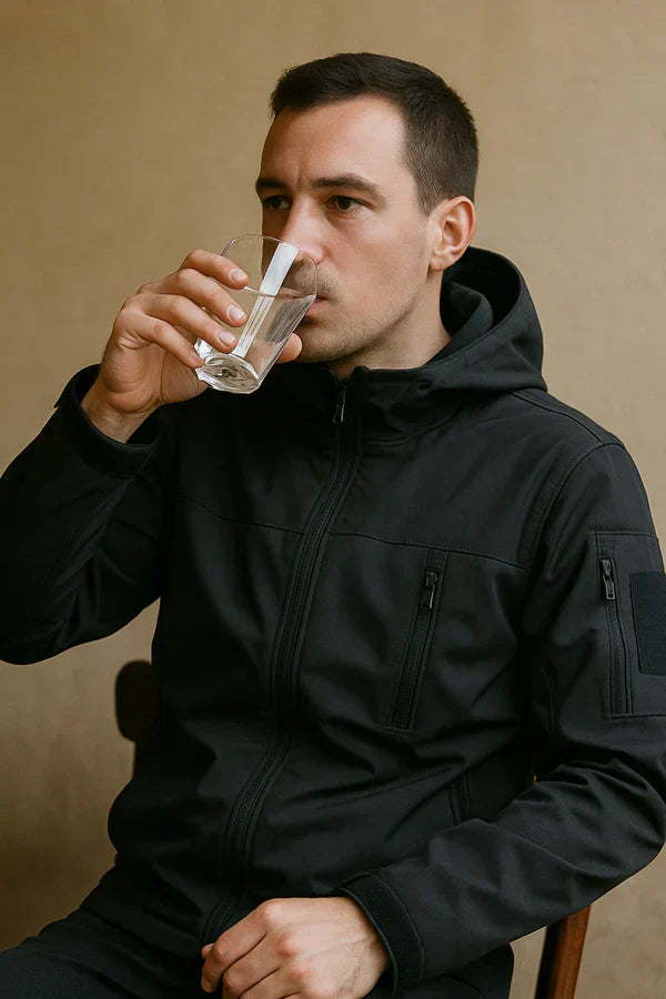 Men's waterproof hooded jacket