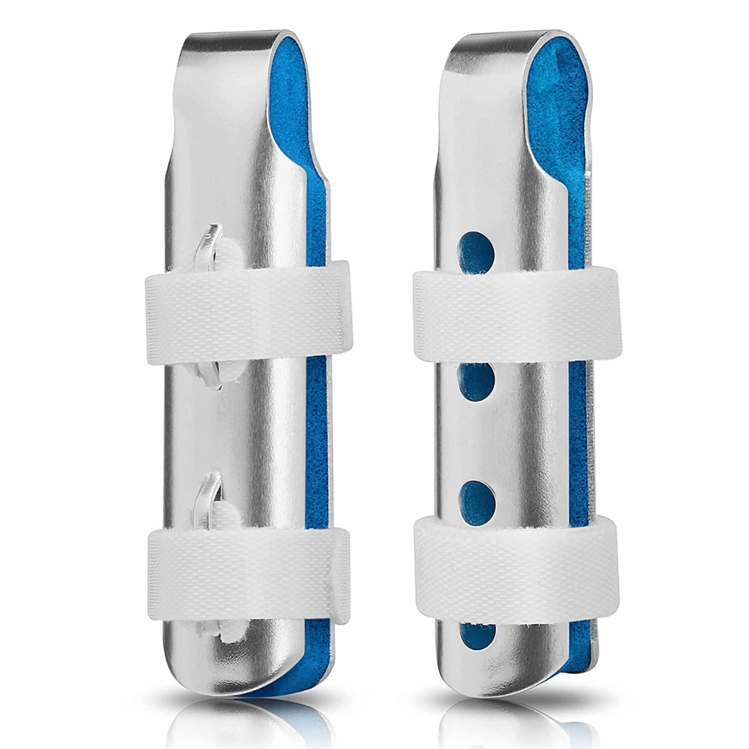 Kit of 2 Aluminum Finger Splints – Lightweight Immobilization and Comfort (Adjustable)