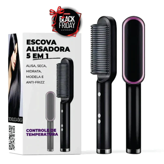 5-in-1 Perfect Straight Heated Straightening Brush