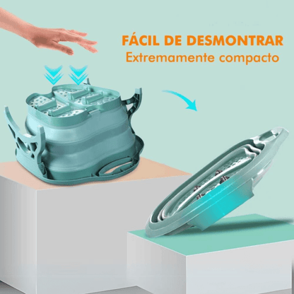 Foldable Foot Spa Basin with Massage Rollers – Comfort for Tired Feet