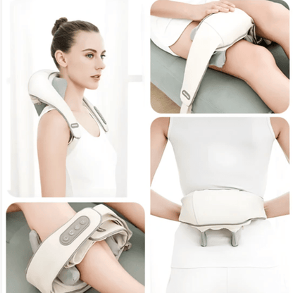 3-in-1 Shiatsu Massager (Neck and Shoulder) – Heat Therapy, Vibration, and Deep Tension Relief (Rechargeable)