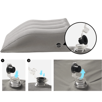 Inflatable Foot and Leg Rest – Multipurpose Velvet Cushion for Comfort and Circulation