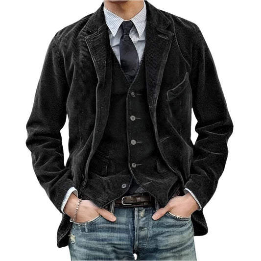 Retro blazer and corduroy vest - authentic vintage style!