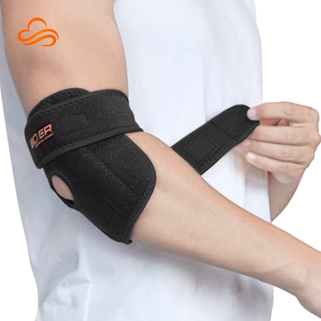 Compression Elbow Brace with Stabilizing Stays – Relief for Tendonitis, Epicondylitis, and Sports Injuries