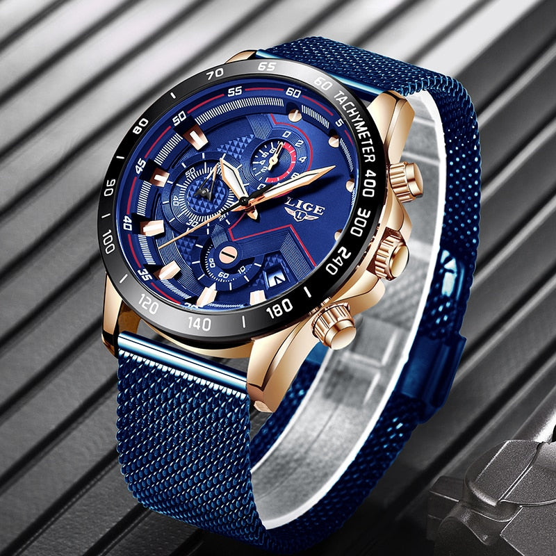 Men's gold quartz watch – A real timepiece!