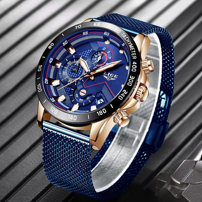 Men's gold quartz watch – A real timepiece!
