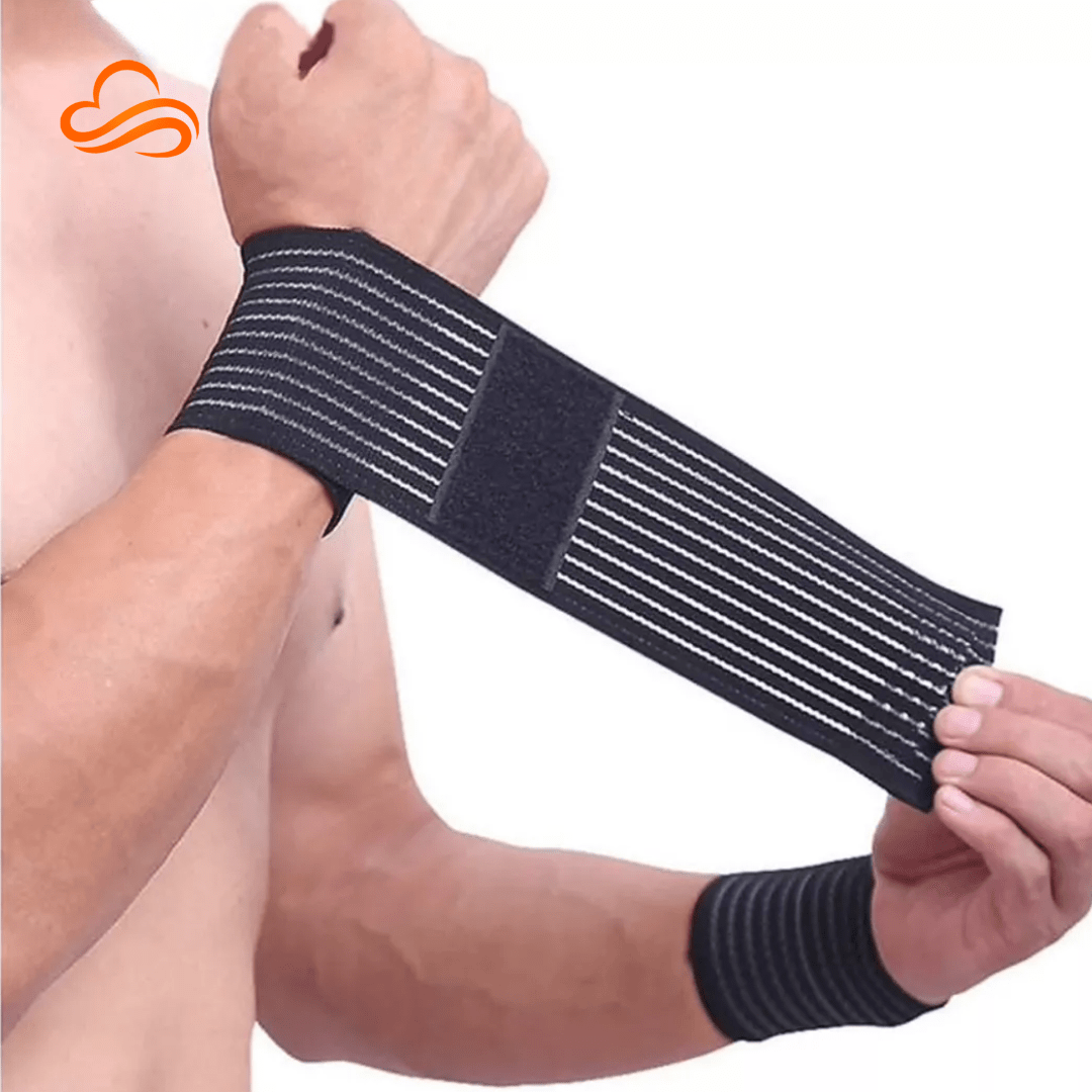 Pair of Adjustable Compression Wrist Wraps – Wrist Support, Injury Prevention and Stability for Strength Training