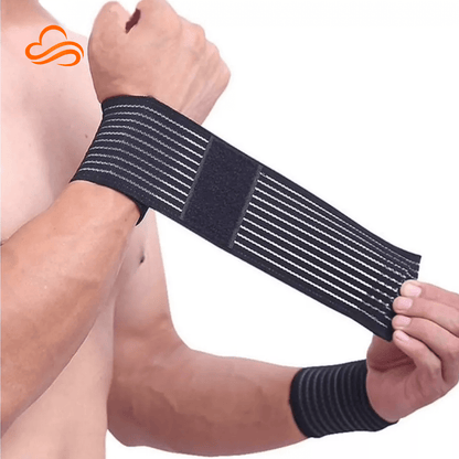 Pair of Adjustable Compression Wrist Wraps – Wrist Support, Injury Prevention and Stability for Strength Training