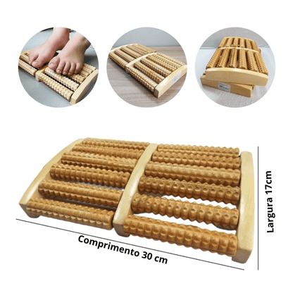 Natural Wood Foot Massager – Tension and Stress Relief, Portable Comfort