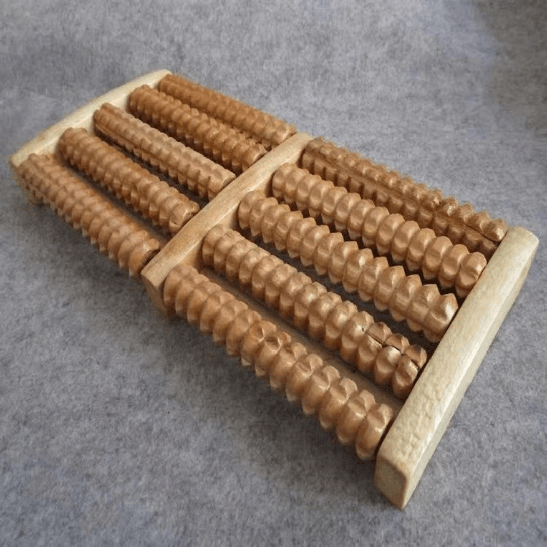 Natural Wood Foot Massager – Tension and Stress Relief, Portable Comfort