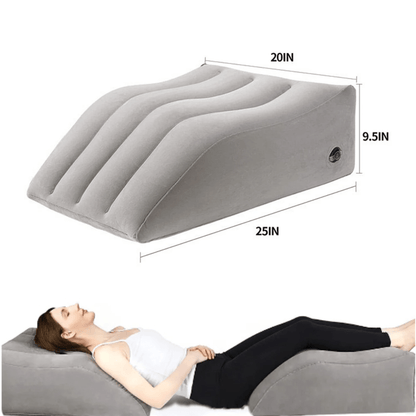 Inflatable Foot and Leg Rest – Multipurpose Velvet Cushion for Comfort and Circulation