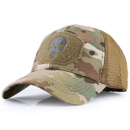 Tactical camouflage shell cap & sunglasses combination