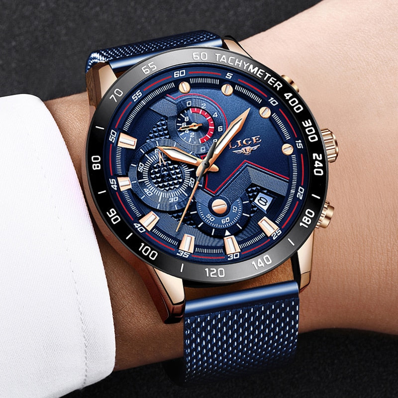 Men's gold quartz watch – A real timepiece!