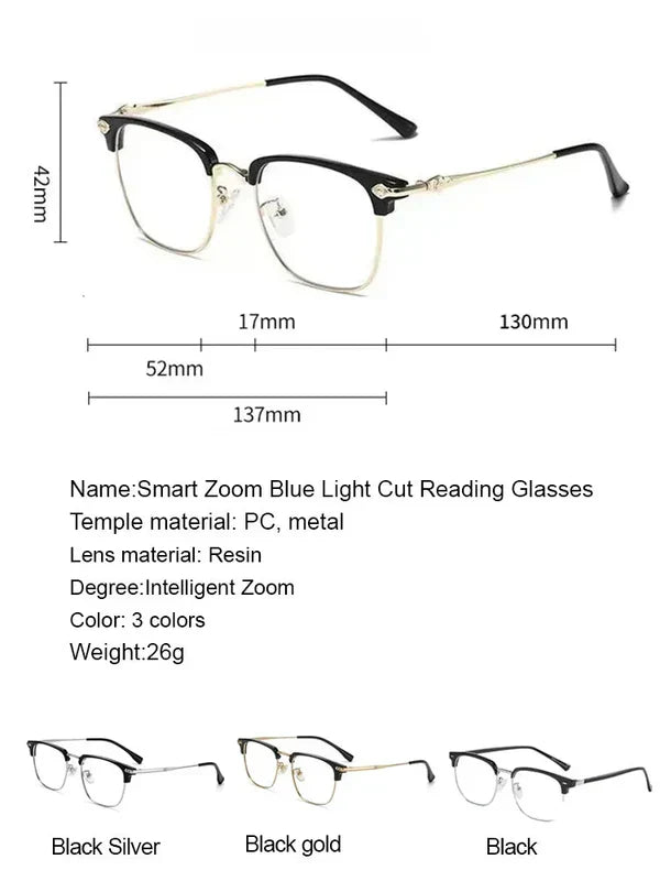 Automatic zoom anti-blue light reading glasses - BUY 1 GET 1 FREE