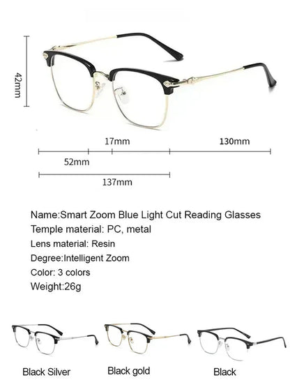 Automatic zoom anti-blue light reading glasses - BUY 1 GET 1 FREE