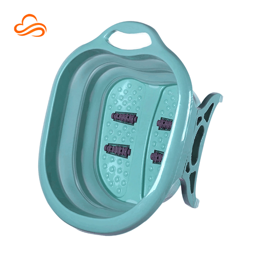 Foldable Foot Spa Basin with Massage Rollers – Comfort for Tired Feet