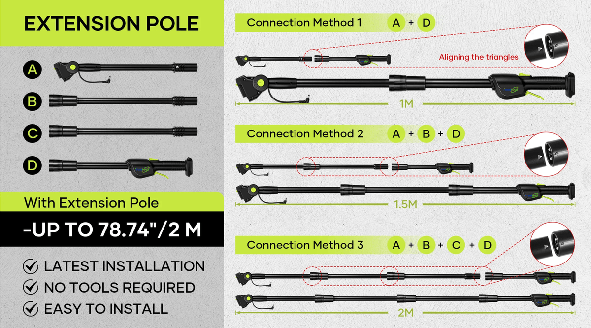 8-inch 2-in-1 cordless pole chainsaw