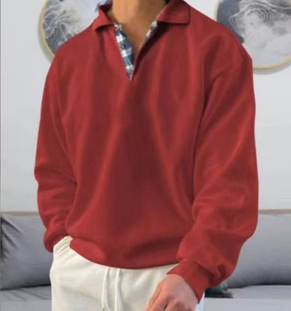 Bruno - Men's long-sleeve V-neck hoodie