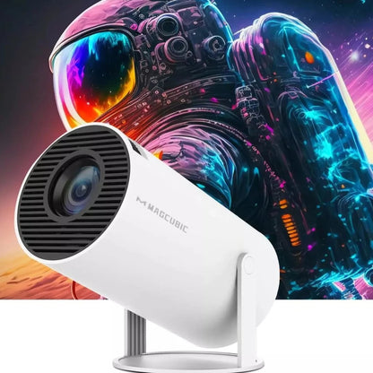 Mini Portable Projector 5G WiFi 6 BT 5.0 Android 11, Magcubic 4K 1080P Full HD 180° Rotating Projector