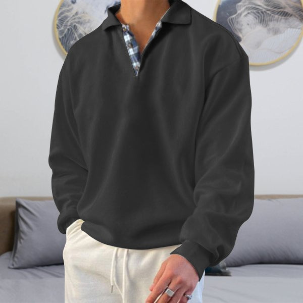 Bruno - Men's long-sleeve V-neck hoodie