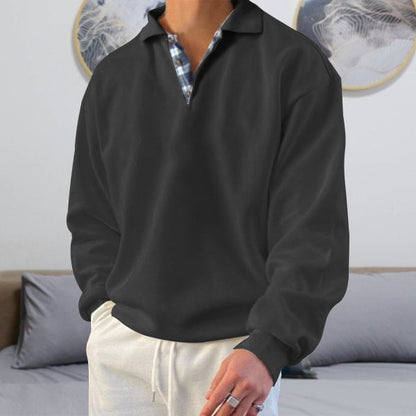 Bruno - Men's long-sleeve V-neck hoodie
