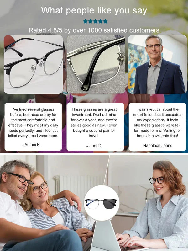 Automatic zoom anti-blue light reading glasses - BUY 1 GET 1 FREE