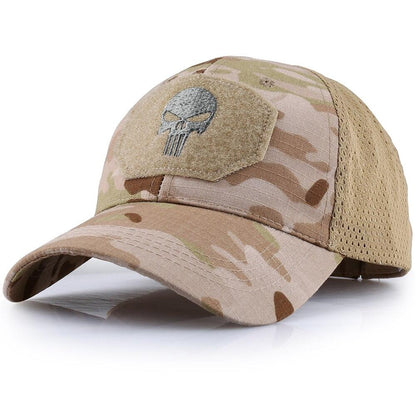 Tactical camouflage shell cap & sunglasses combination