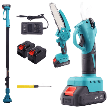 8-inch 2-in-1 cordless chainsaw with pole