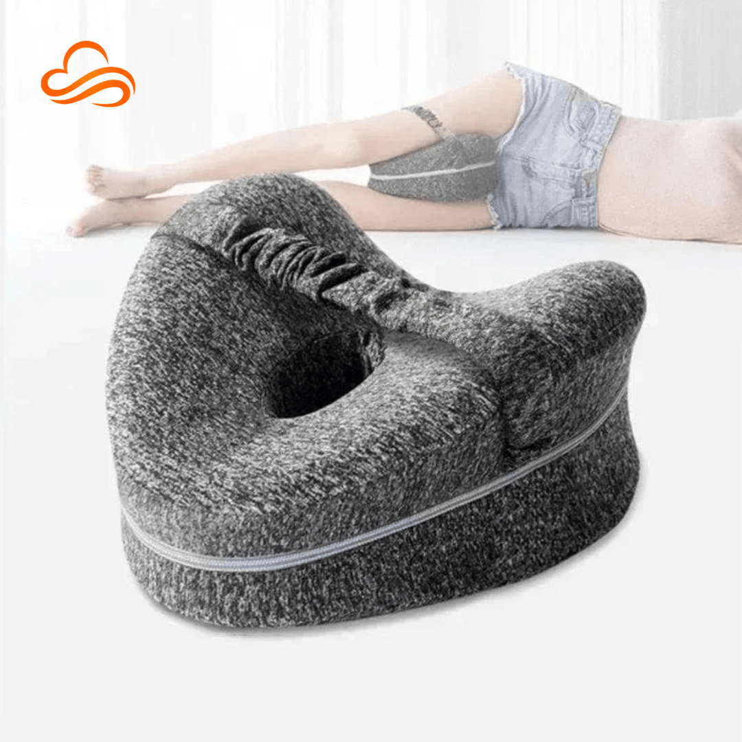 Memory Foam Leg Pillow – Spine Alignment, Knee and Sciatica Pain Relief, Side Sleeping