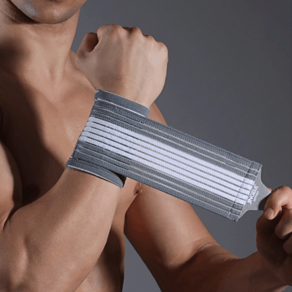 Pair of Adjustable Compression Wrist Wraps – Wrist Support, Injury Prevention and Stability for Strength Training