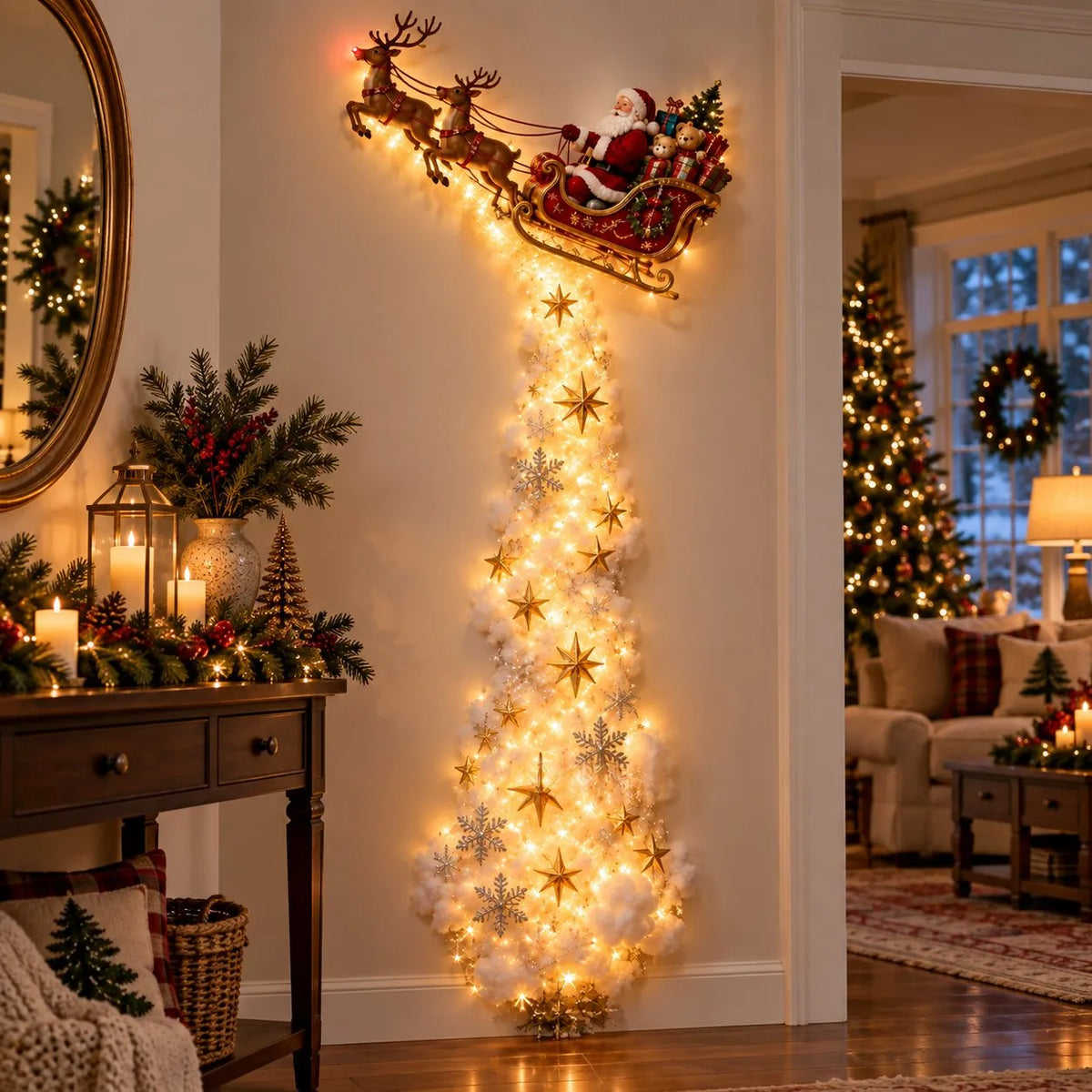 Magical Christmas Wall Light Display