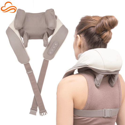 3-in-1 Shiatsu Massager (Neck and Shoulder) – Heat Therapy, Vibration, and Deep Tension Relief (Rechargeable)