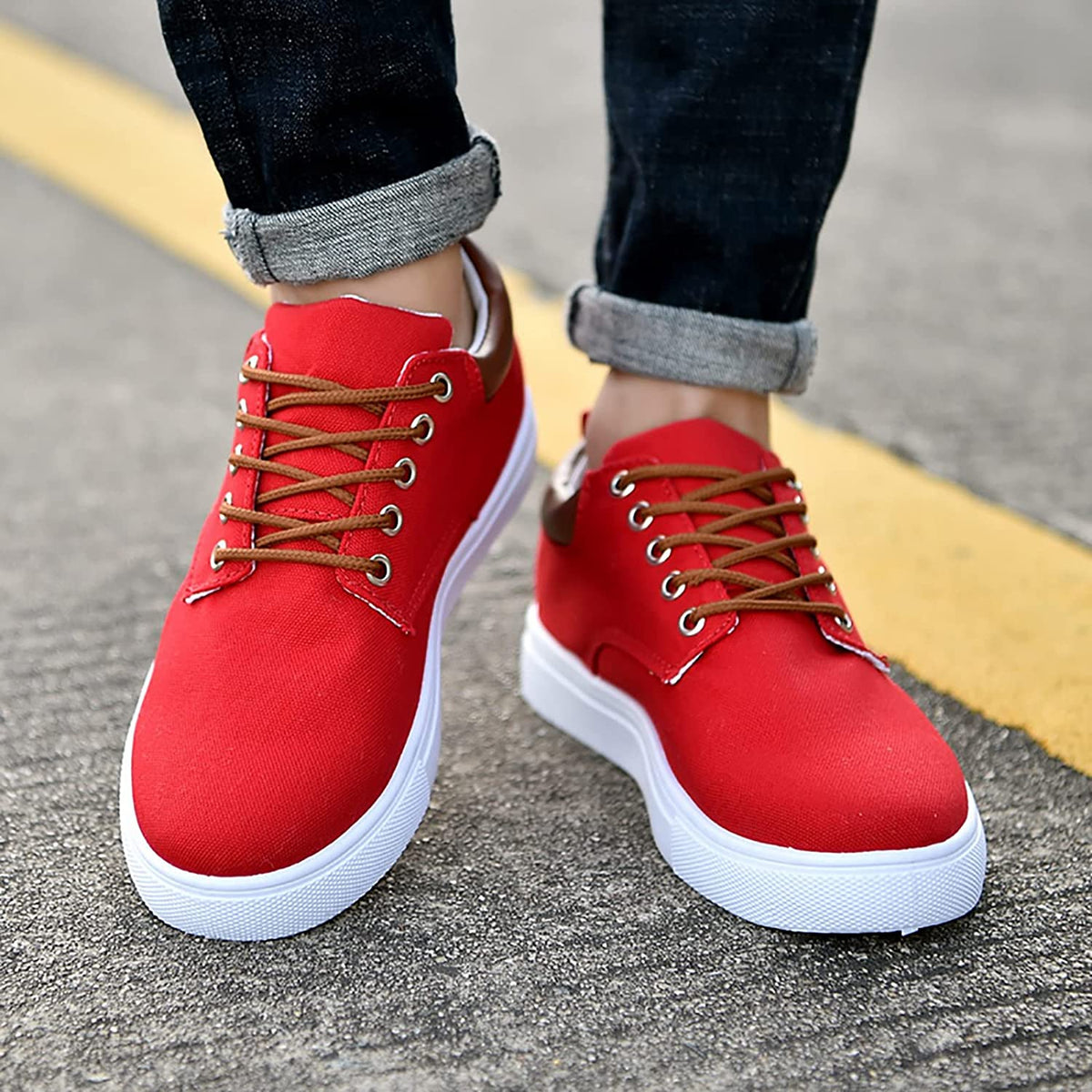 Magnus - Men’s Sneakers with a Crisp White Sole