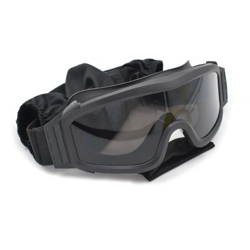 Óculos táticos com 3 lentes, óculos de combate, airsoft, paintball, proteção ocular para cs wargame, motocicleta, caminhadas