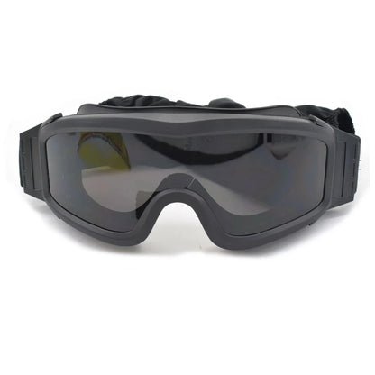 Óculos táticos com 3 lentes, óculos de combate, airsoft, paintball, proteção ocular para cs wargame, motocicleta, caminhadas