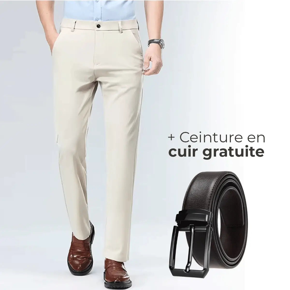 Luffy® Stretchy Social Trousers (+ Free Leather Belt)