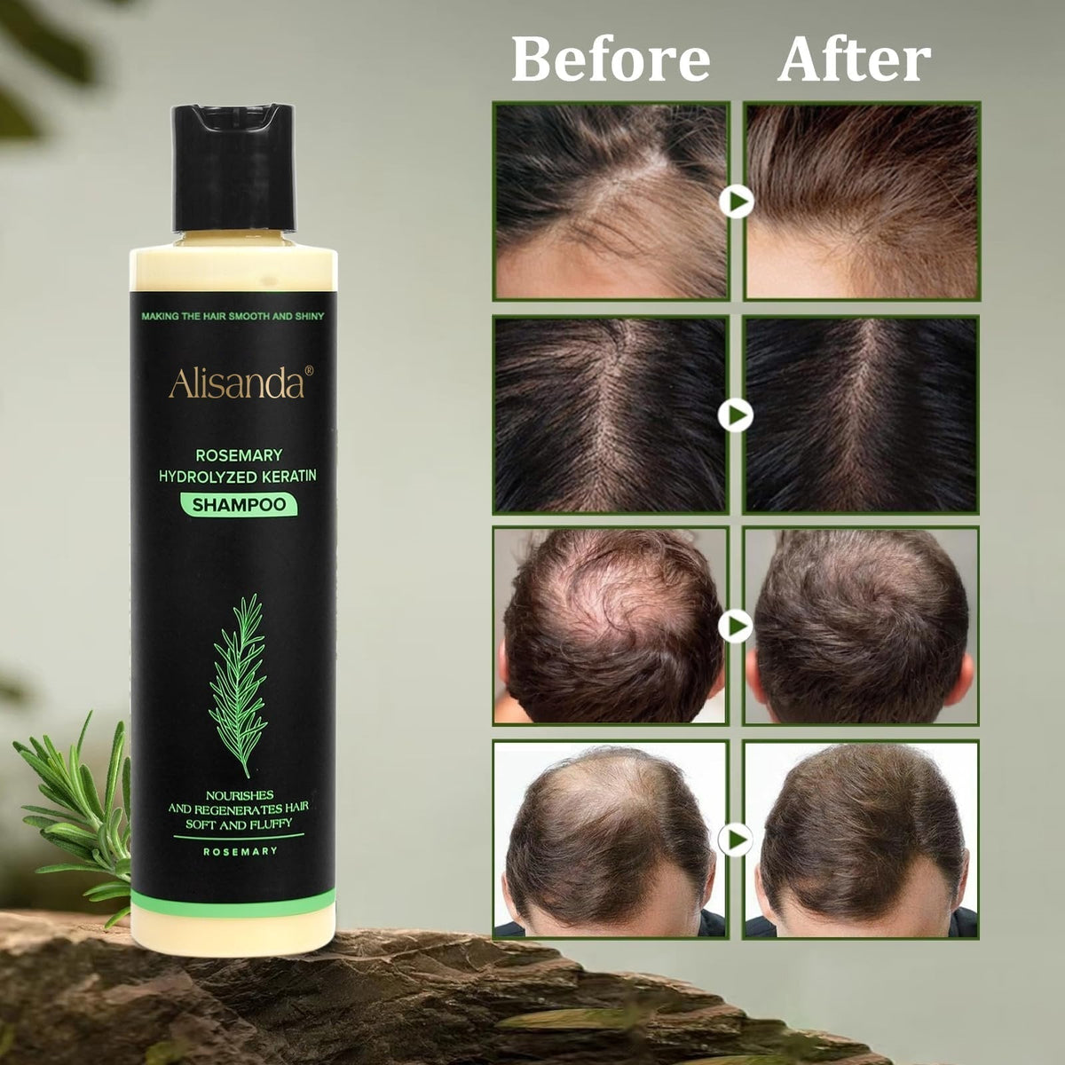 🔥LAST DAY 50% OFF - Alisanda® Organic Rosemary Hair Growth Shampoo