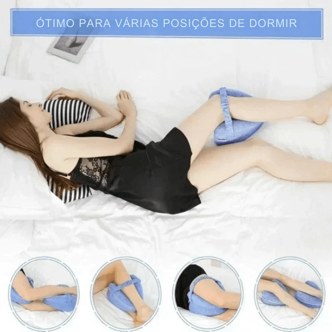 Memory Foam Leg Pillow – Spine Alignment, Knee and Sciatica Pain Relief, Side Sleeping
