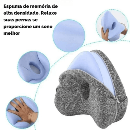 Memory Foam Leg Pillow – Spine Alignment, Knee and Sciatica Pain Relief, Side Sleeping