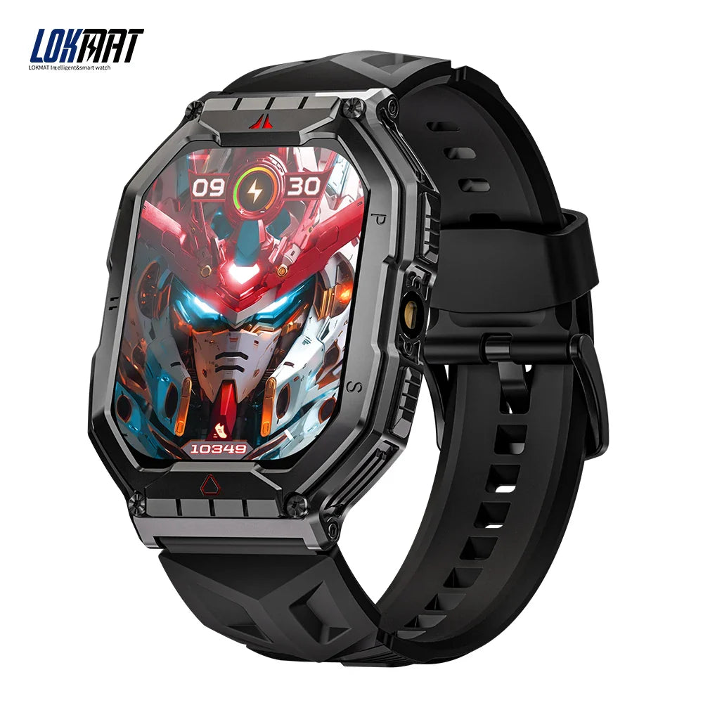 Lokmat oceano 3 pro esporte relógio inteligente robusto fitness à prova dwaterproof água smartwatches monitor de freqüência cardíaca relógio tela toque completo