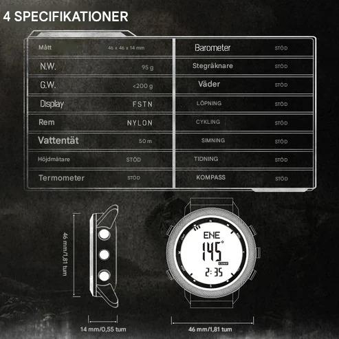NORTH EDGE APACHE 46 Tactical Digital Watch