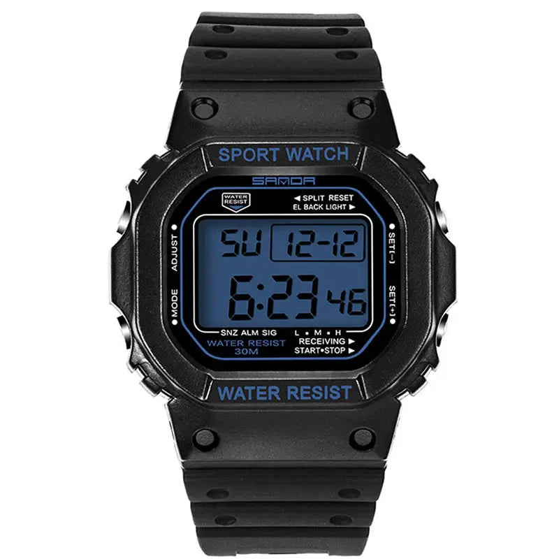 SANDA-G Style Relógio Militar para Homens e Mulheres, Resistente À Água, Relógios Esportivos, Quadrado LED, Relógios de Pulso Digitais, Presente Casal, Moda