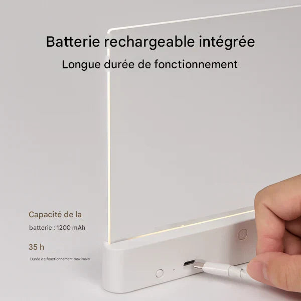 LED reading screen for nighttime use