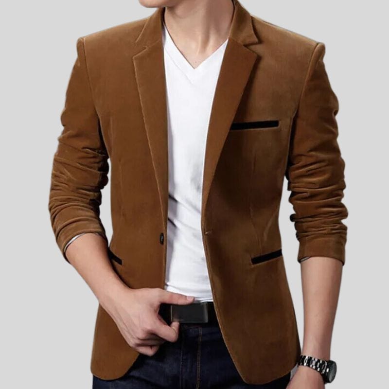 Choco Velvet Blazer for Men