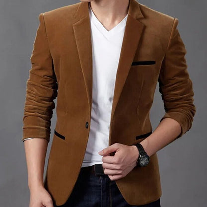 Choco Velvet Blazer for Men