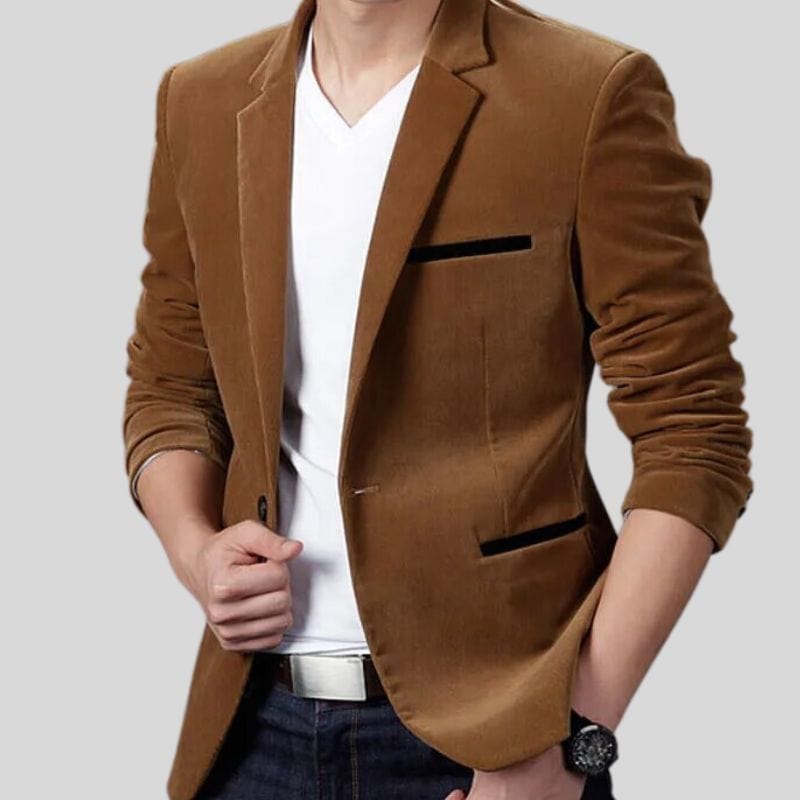 Choco Velvet Blazer for Men