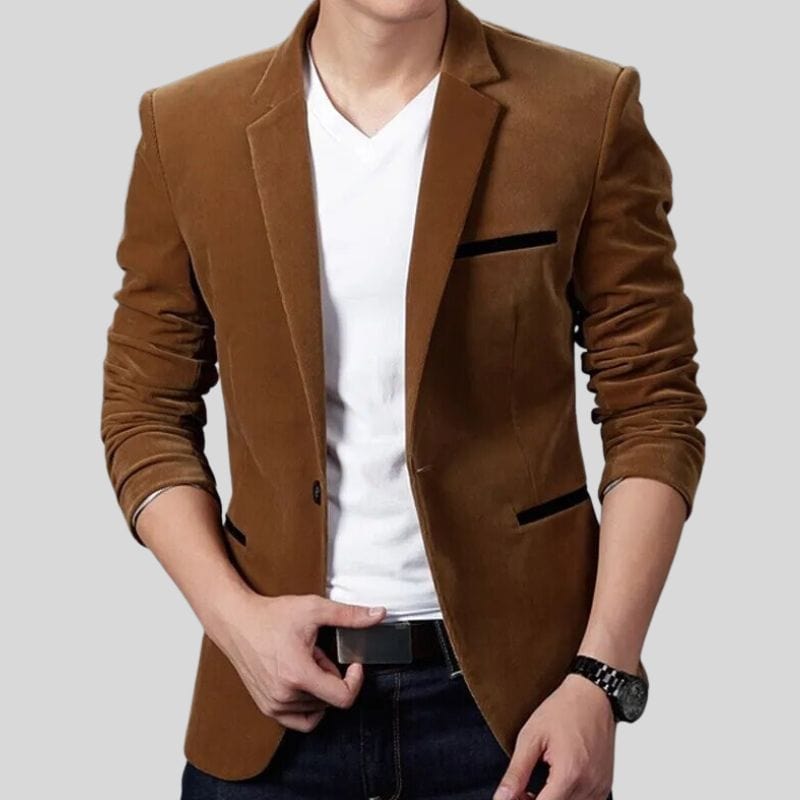 Choco Velvet Blazer for Men