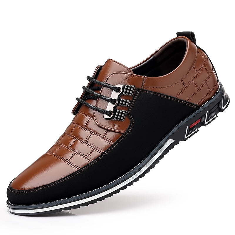 Malvin - Elegant lace-up shoes made of synthetic leather
