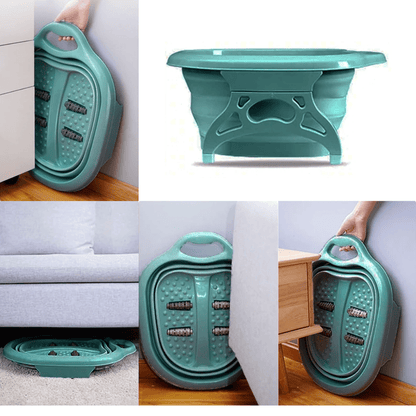 Foldable Foot Spa Basin with Massage Rollers – Comfort for Tired Feet