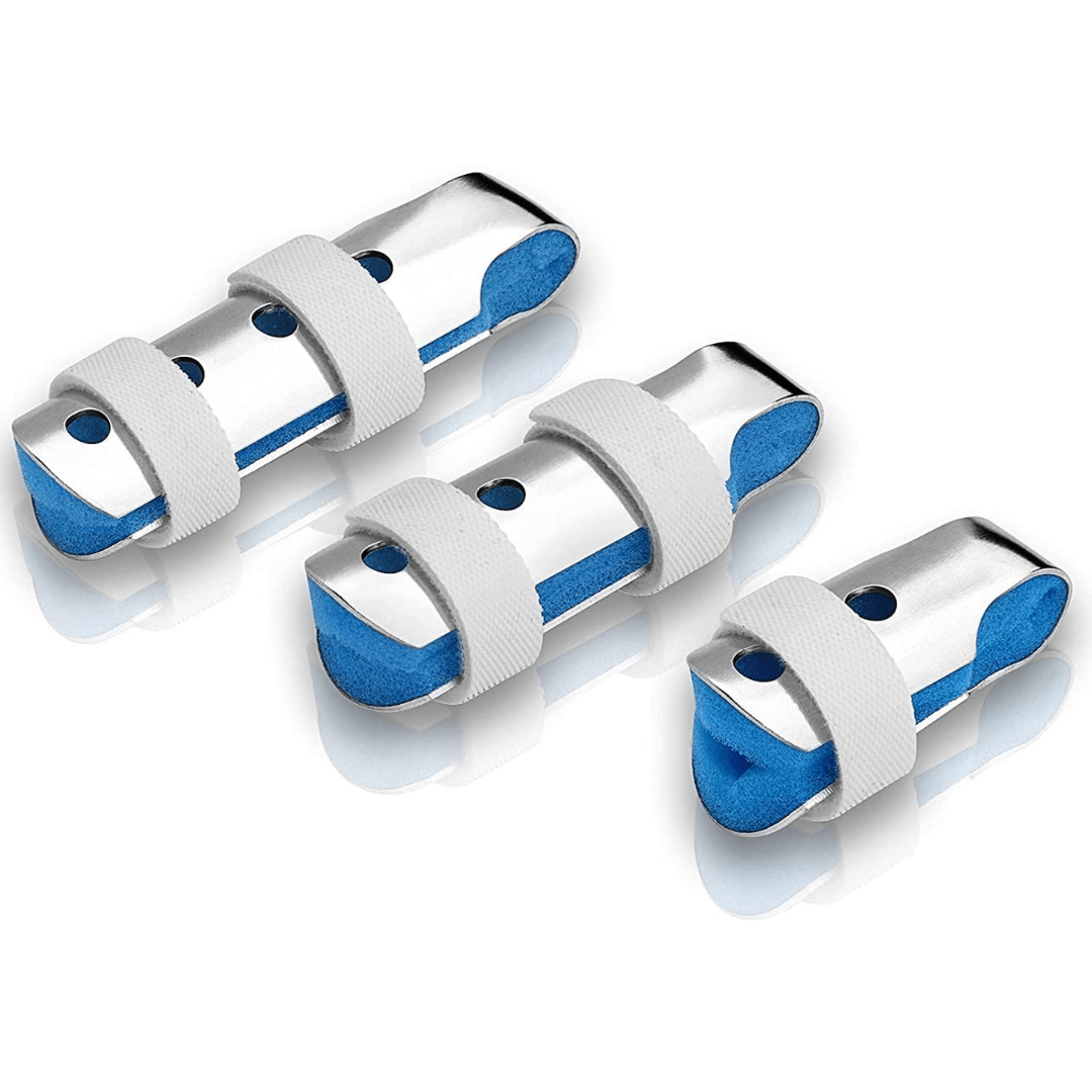 Kit of 2 Aluminum Finger Splints – Lightweight Immobilization and Comfort (Adjustable)